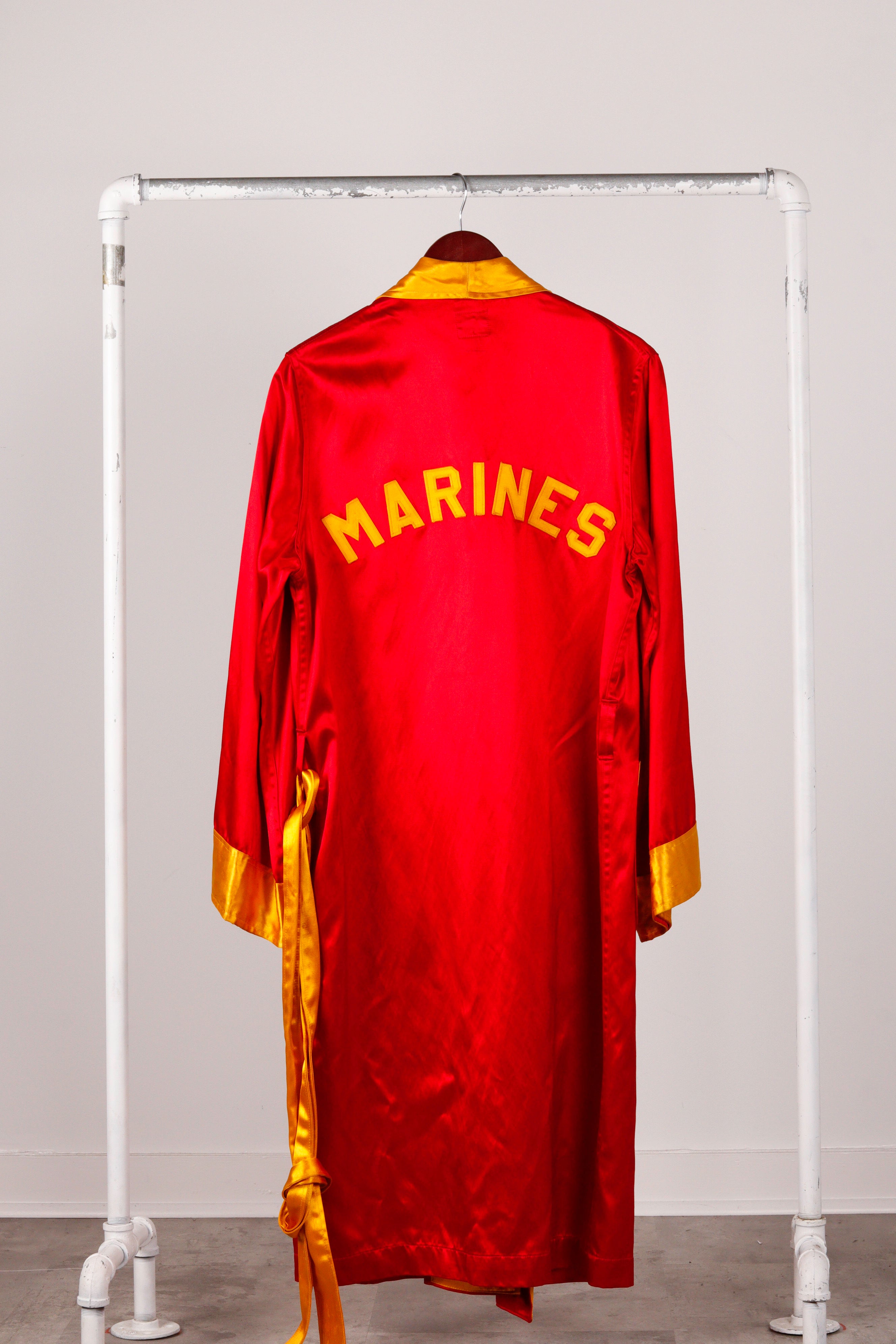 Vintage 60's USMC 'Marines Boxing Team' Satin Boxing Robe – thepopup.com