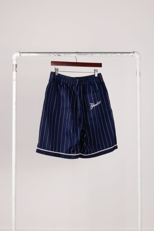 Vintage 90's Starter New York Yankees 'Back Script' Shorts Blue